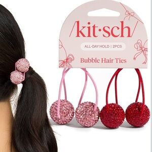 Kitsch Damage-Free Bubble Hair Tie, Sparkling Rhinestone Ponytail tieCrease-Free
